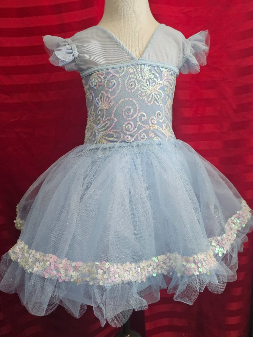 Weissman Girl’s Blue Pink Dance Pageant Dress Up Party Costume Size SC